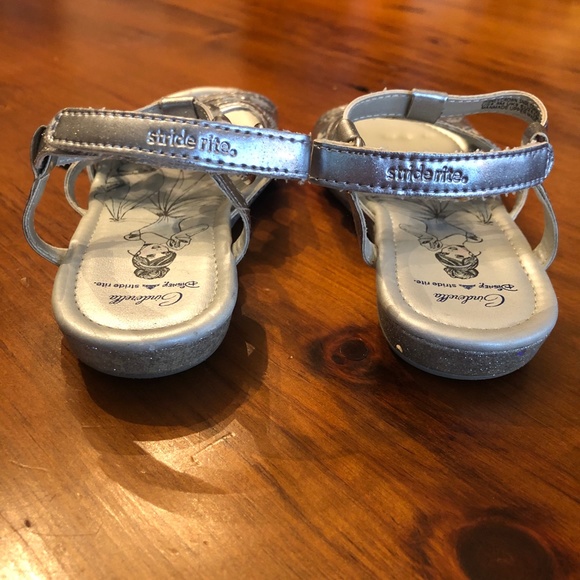 Disney/Stride Rite Silver Cinderella Crown Sandals - Picture 3 of 8
